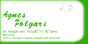 agnes polgari business card